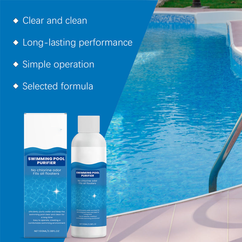 Liquide purifiant pour piscine : une eau d'une clarté cristalline, sans effort. Finis les eaux vertes et les produits agressifs : retrouvez une baignade saine et naturelle à chaque instant.