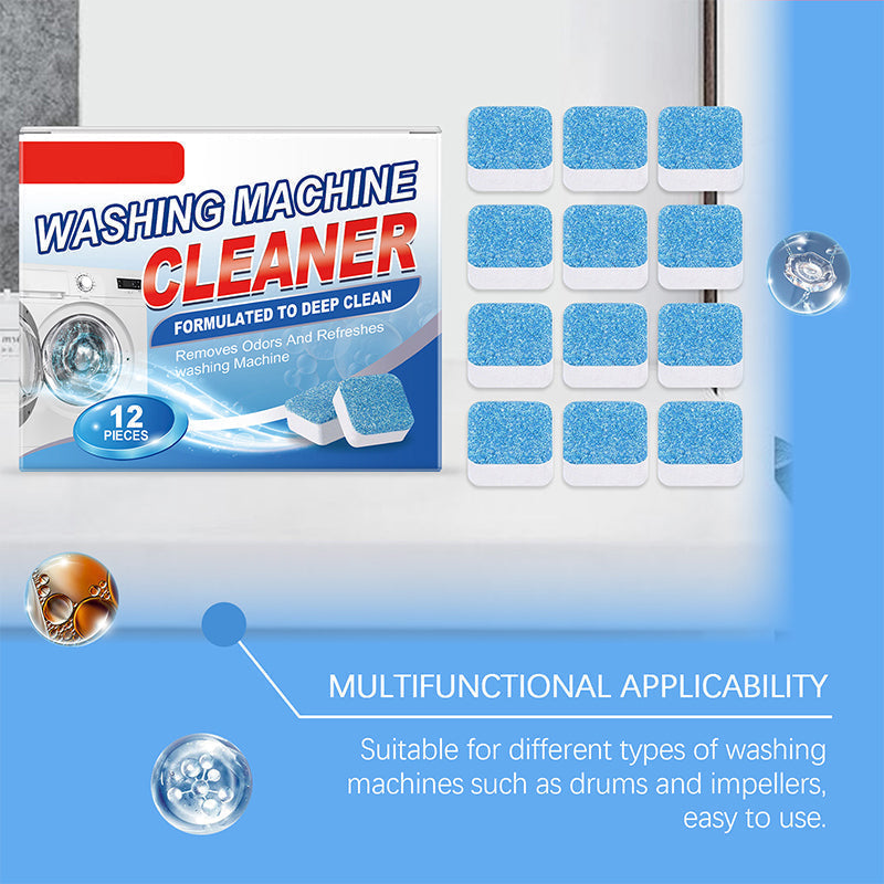 DE RDUCTION Powerful Washing Machine Cleaner Tablets - Pack of 12