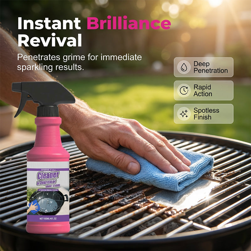 Dégraissant puissant en spray pour gril, nettoyage rapide