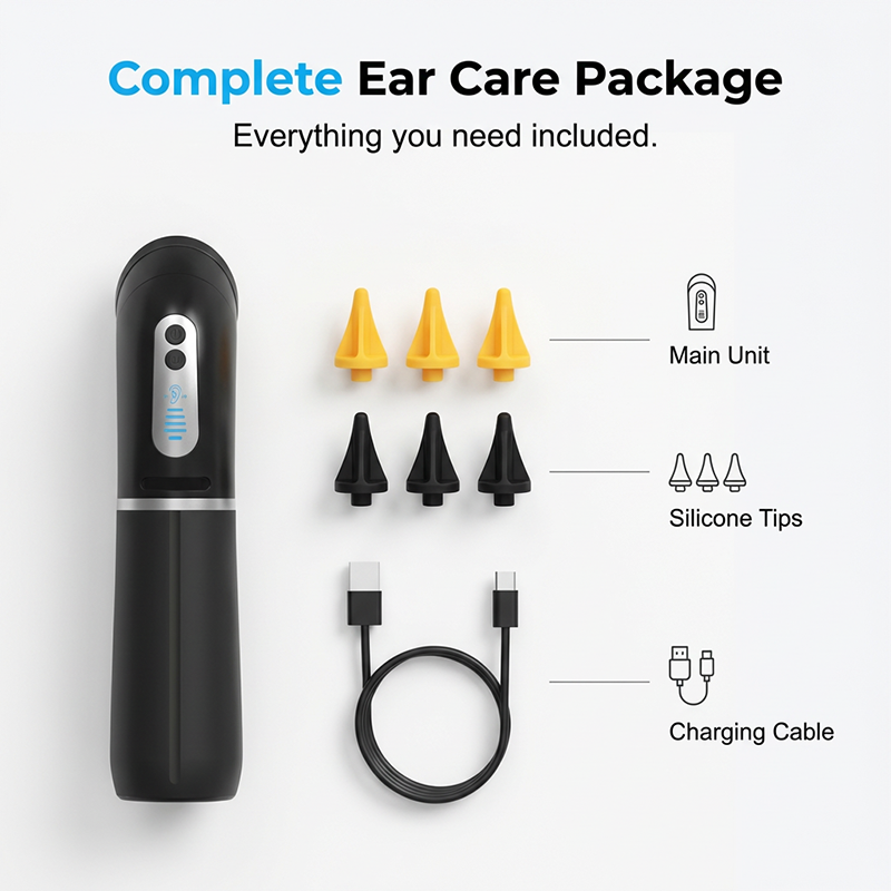 Kit de nettoyage d'oreilles électrique, doux et sûr
