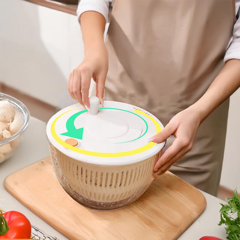 Réduction Essoreuse à salade et coupe-légumes multifonction 9-en-1 grande capacité