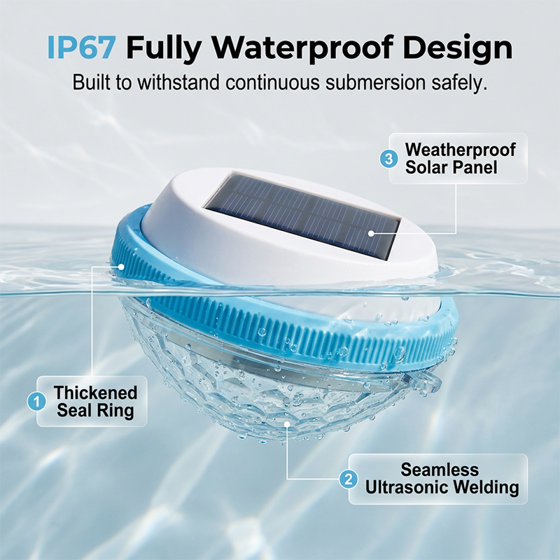Lampe LED solaire flottante pour piscine