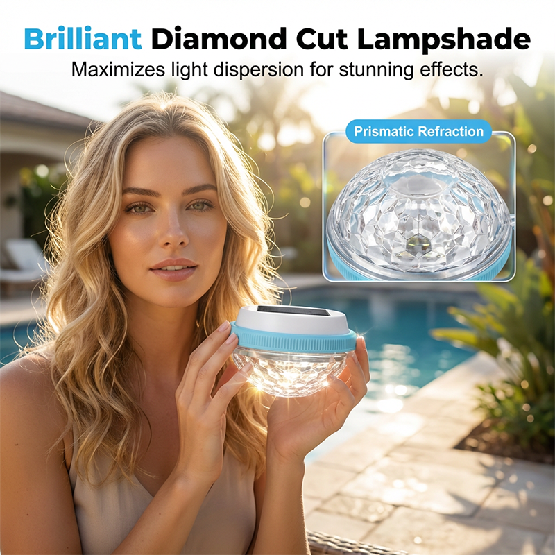 Lampe LED solaire flottante pour piscine