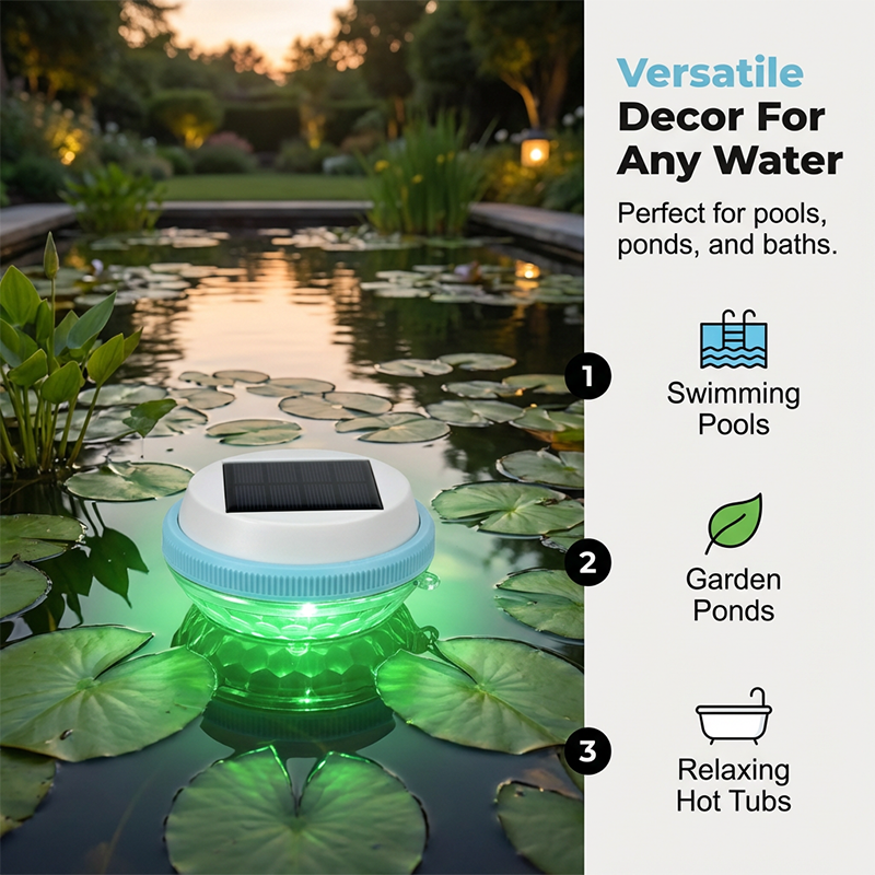 Lampe LED solaire flottante pour piscine