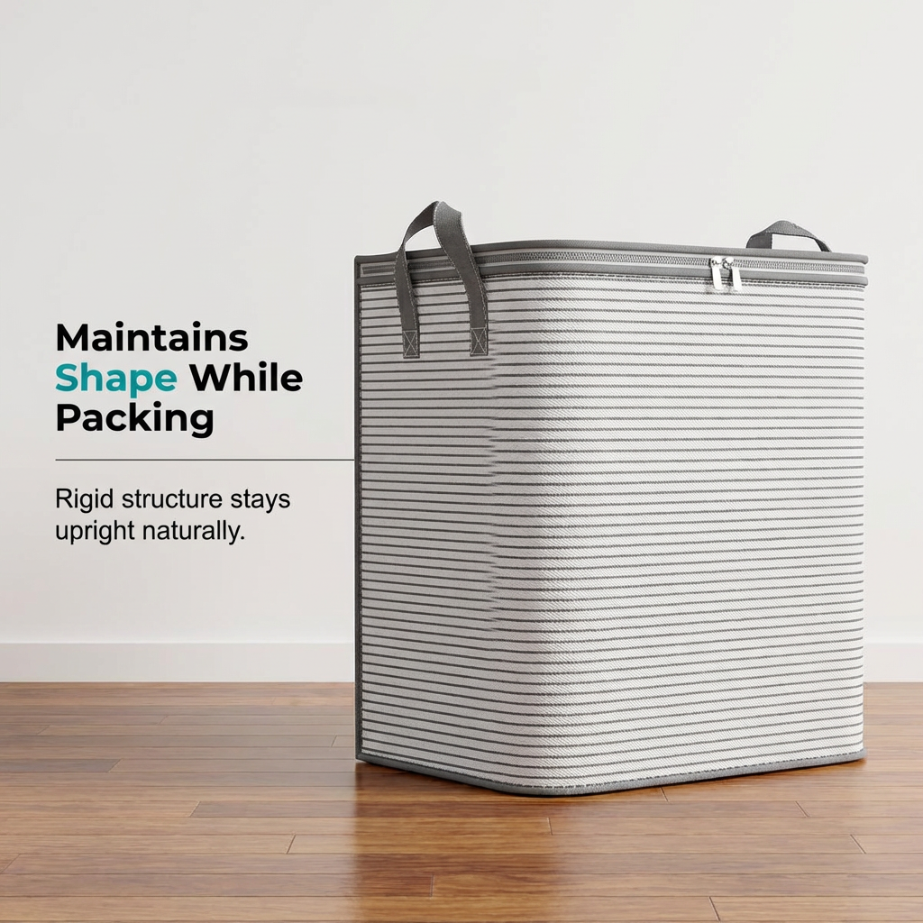 Large foldable storage bag with handles