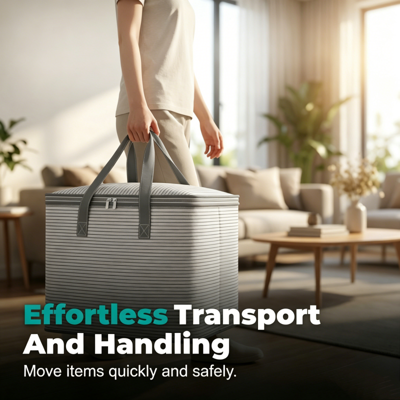 Large foldable storage bag with handles
