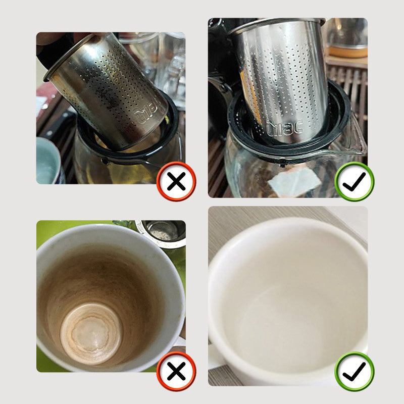 Comprimés effervescents multi-usages pour éliminer les taches de thé