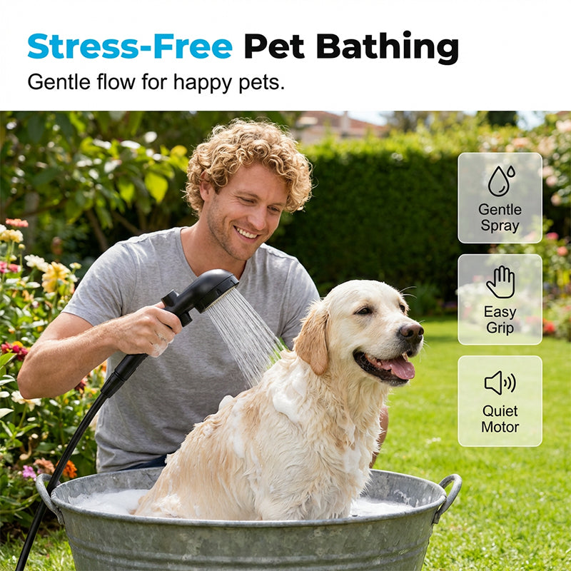 Smart Portable Shower Pump for Travel and Home