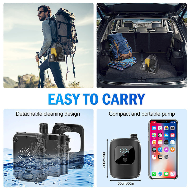 Smart Portable Shower Pump for Travel and Home