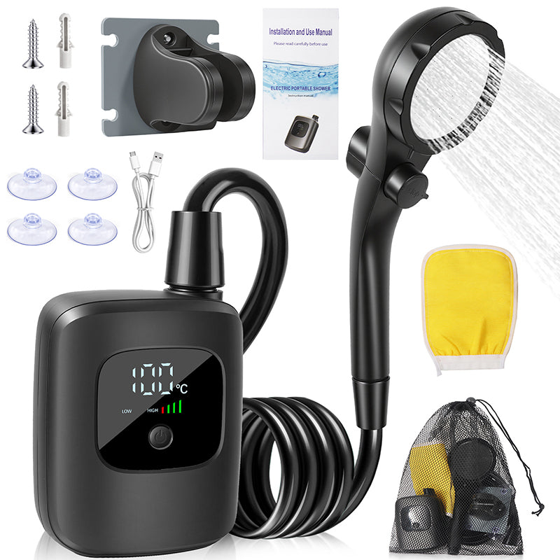 Smart Portable Shower Pump for Travel and Home