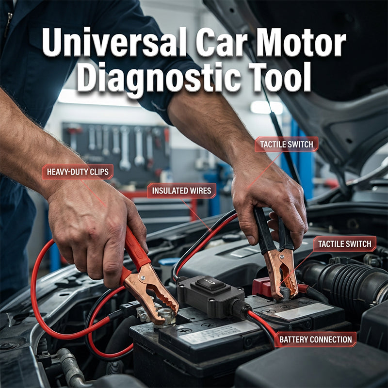 LIMITE 50% DE RÉDUCTION Outil Universel de Diagnostic Moteur, Pinces Crocodiles en Cuivre, Interrupteur 1 Touche