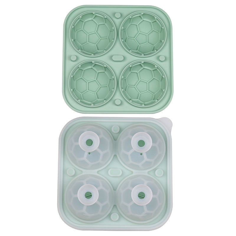 DE RDUCTION Moule Glaçons Football Silicone Boules 5,5cm, Fusion Lente, Conception Anti-Fuite, 4 Couleurs, Idéal pour Soirées Match & Cocktails