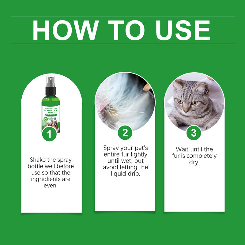 Natural Flea and Tick Spray for Dogs and Cats Protect your beloved pet from parasites