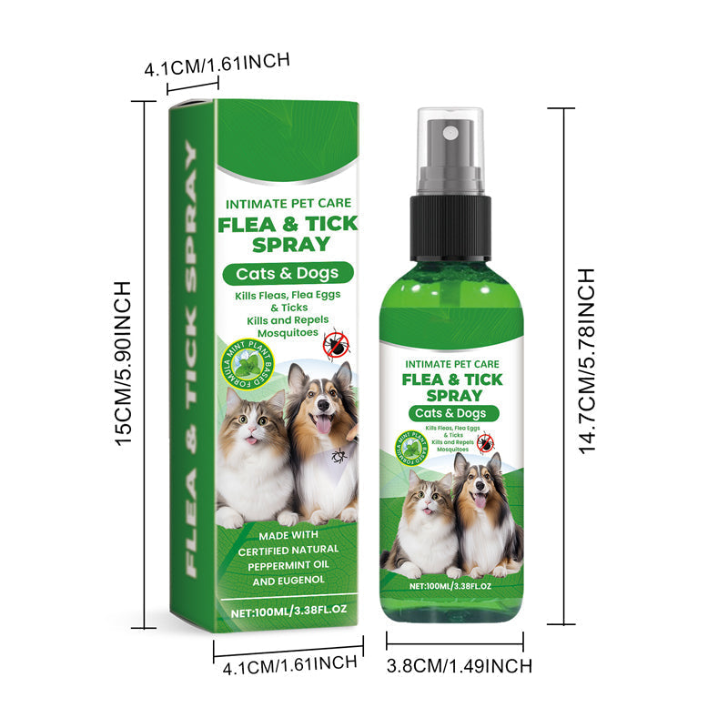 Natural Flea and Tick Spray for Dogs and Cats Protect your beloved pet from parasites