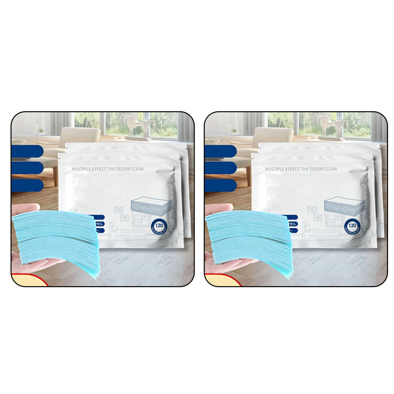 Water-soluble floor cleaning wipes