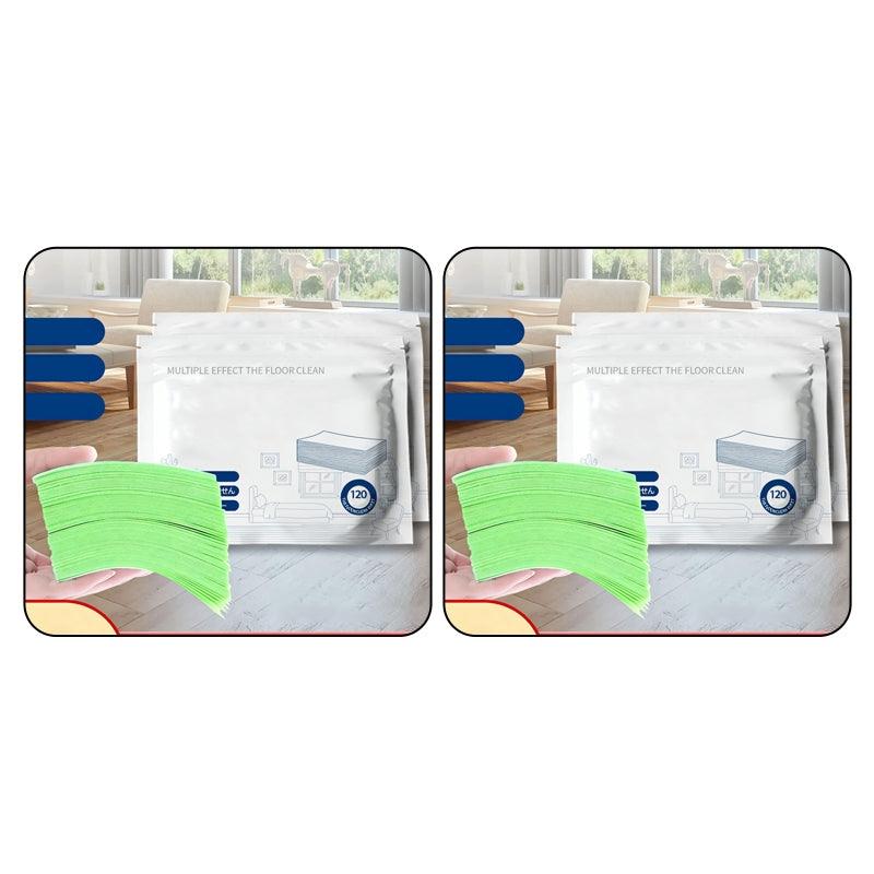Water-soluble floor cleaning wipes