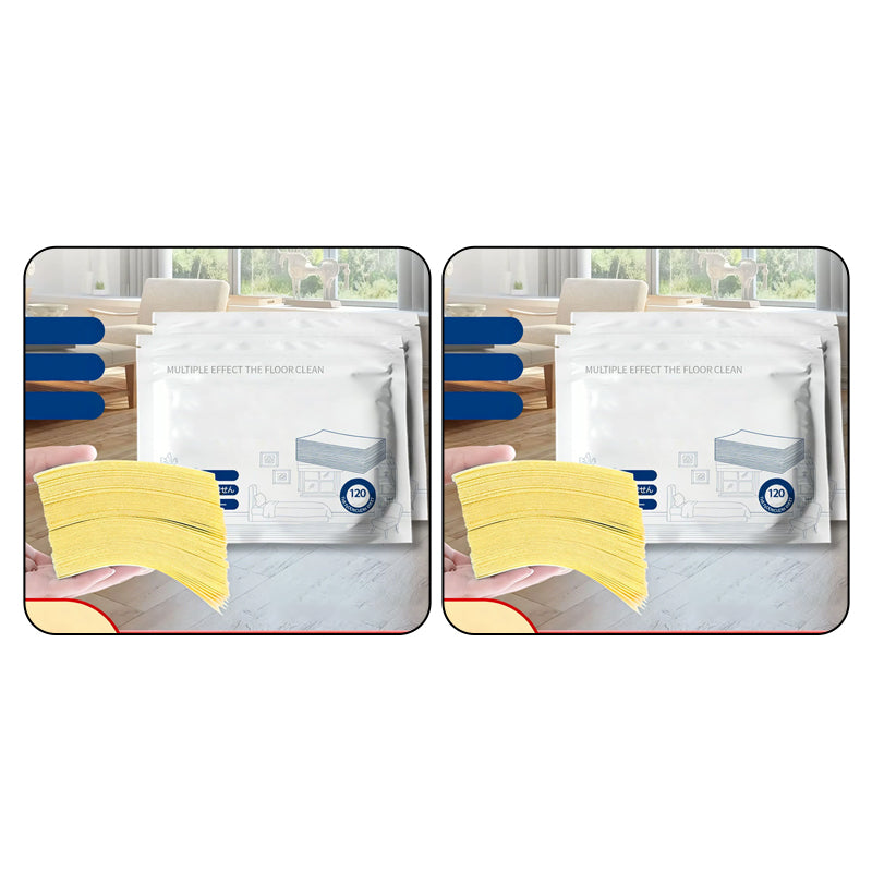 Water-soluble floor cleaning wipes