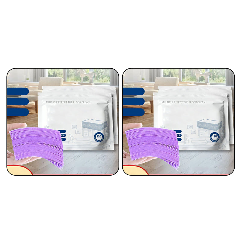 Water-soluble floor cleaning wipes