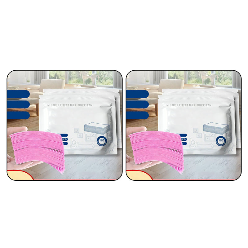 Water-soluble floor cleaning wipes
