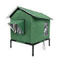 Niche d'extérieur surélevée toutes saisons en tissu Oxford et aluminium thermique imperméable et isolée pour un confort douillet