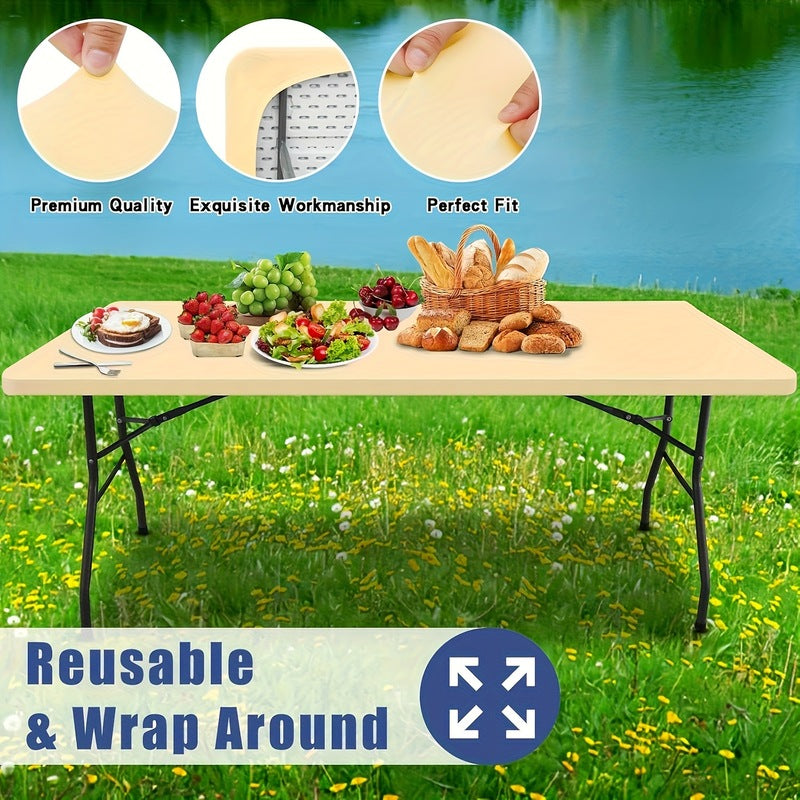 Housse de Table élastique en Spandex Rectangulaire et Carrée Universelle
