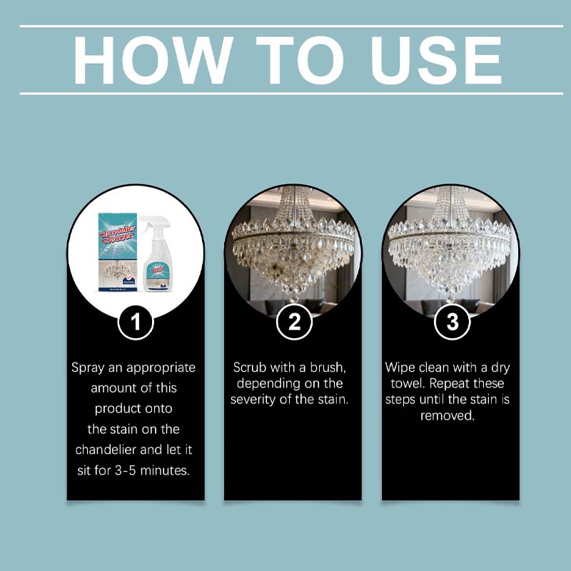 DE RDUCTION Nettoyant en spray pour luminaires | Élimine efficacement les taches Sans danger pour tous les matériaux, ne laisse aucun résidu Protège le métal de l'oxydation Convient aux lustres et aux luminaires décoratifs