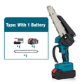 Mini cordless chainsaw 15 cm with 2 batteries