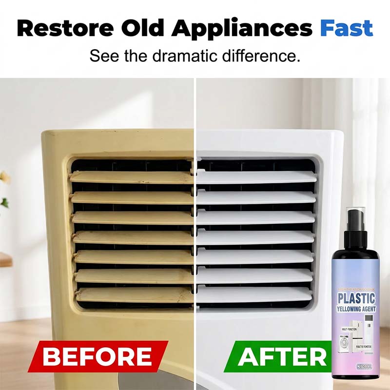 Multi-purpose spray for yellowed plastic