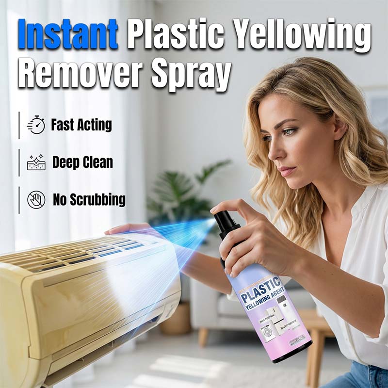 Multi-purpose spray for yellowed plastic