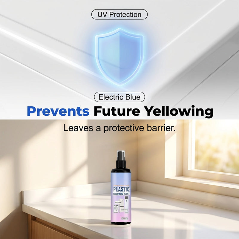 Multi-purpose spray for yellowed plastic
