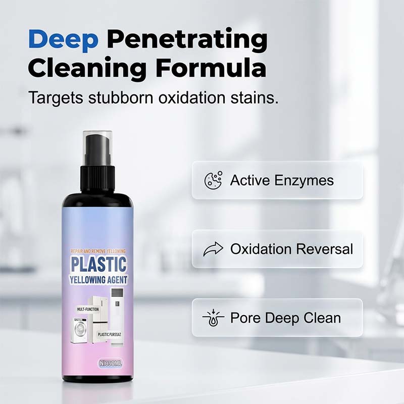 Multi-purpose spray for yellowed plastic