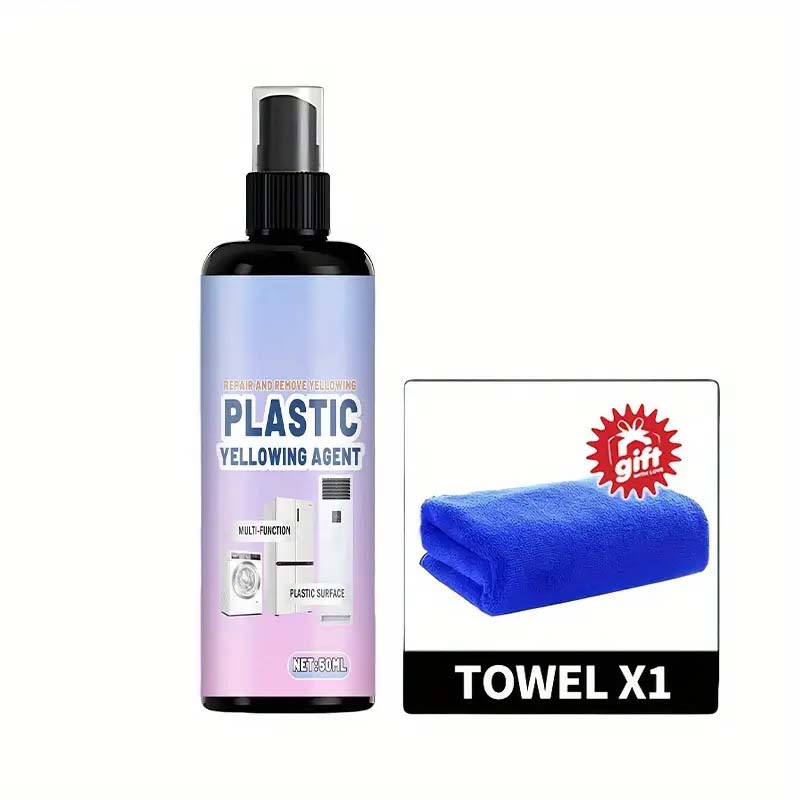 Multi-purpose spray for yellowed plastic
