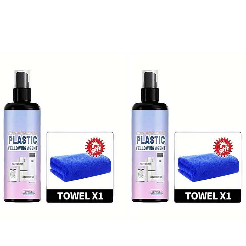 Multi-purpose spray for yellowed plastic