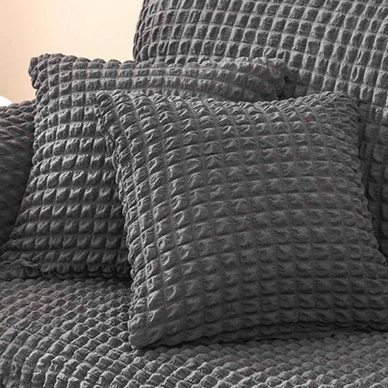 Housse de canapé élastique à volants et texture bulles