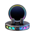 RGB Car Phone Holder with 15W Wireless Charging Automatic Clamping, Free Rotation, 3 Colors, Secure & Convenient