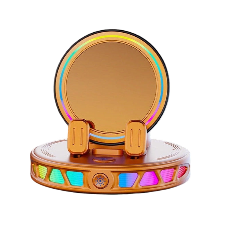 RGB Car Phone Holder with 15W Wireless Charging Automatic Clamping, Free Rotation, 3 Colors, Secure & Convenient
