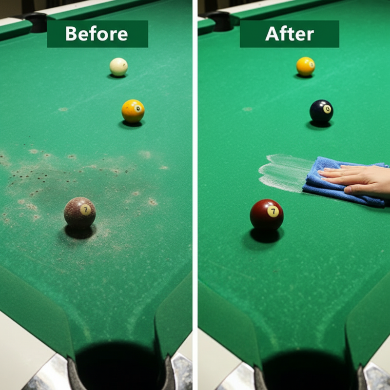 Mousse nettoyante à séchage rapide pour tapis de billard