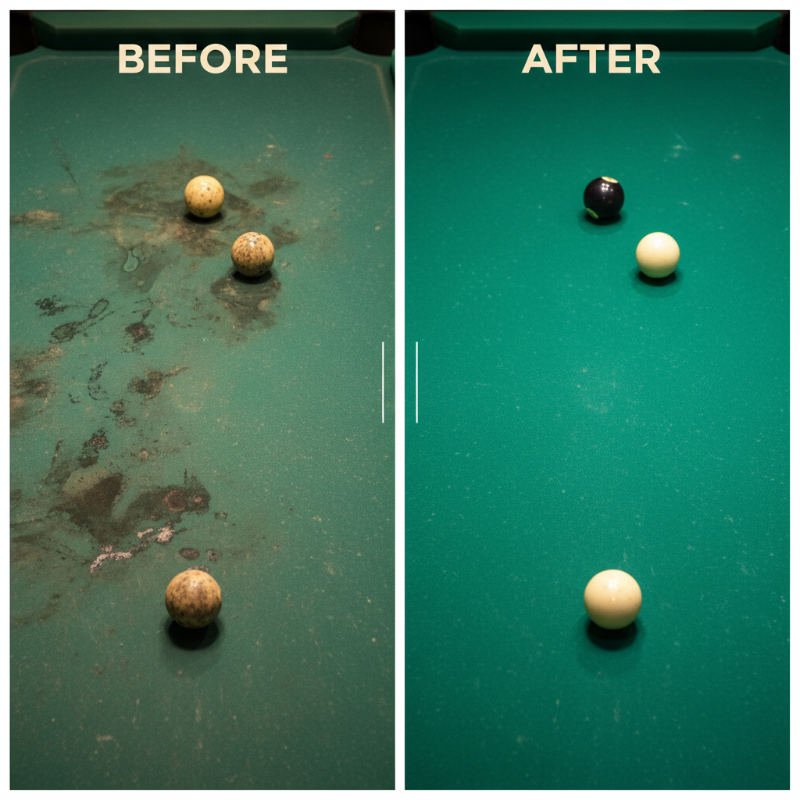 Mousse nettoyante à séchage rapide pour tapis de billard