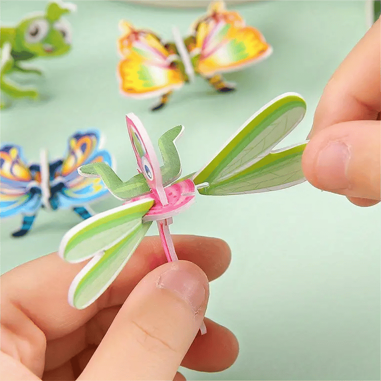 JEU DE CONSTRUCTION PUZZLE 3D ÉDUCATIF - Coffret de 50 pièces Dinosaures aux couleurs vives, développe la créativité et la pensée spatiale dès 4 ans
