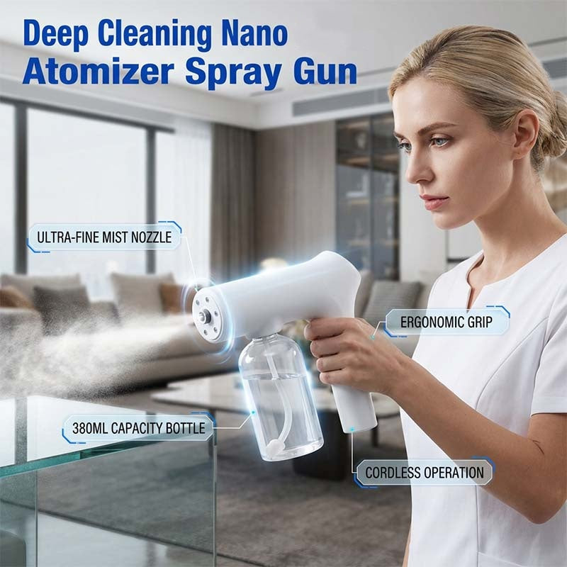 WIRELESS NANO ATOMIZER Contactless disinfection, blue light For home, office, and car