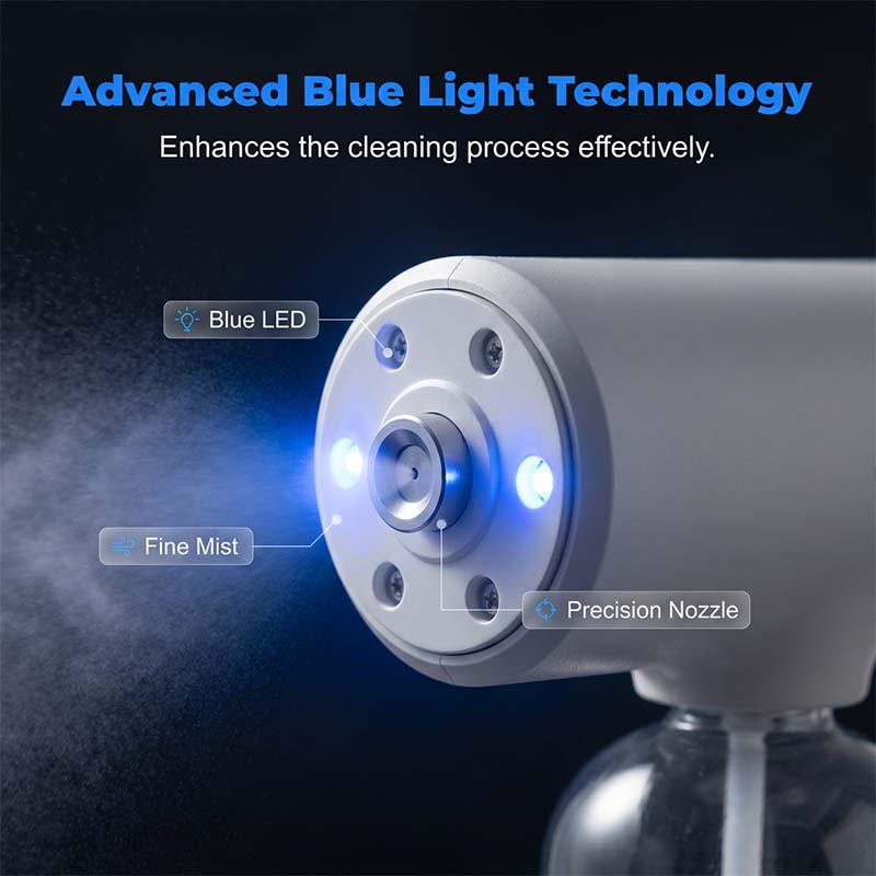WIRELESS NANO ATOMIZER Contactless disinfection, blue light For home, office, and car