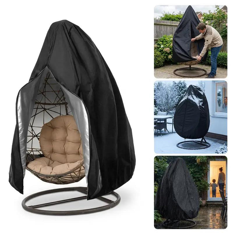 Housse de protection robuste et imperméable pour chaise œuf suspendue - Résistante aux UV, en tissu Oxford, avec fermeture éclair