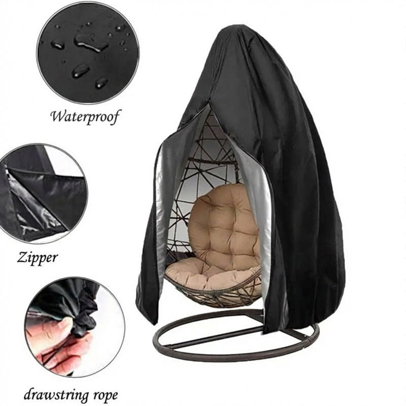 Housse de protection robuste et imperméable pour chaise œuf suspendue - Résistante aux UV, en tissu Oxford, avec fermeture éclair