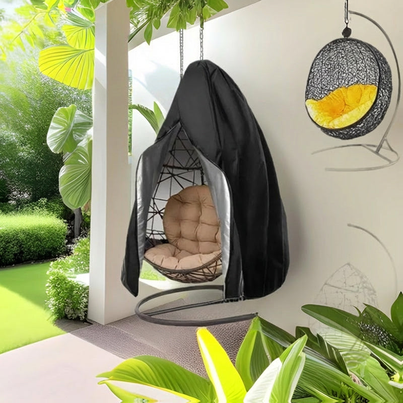 Housse de protection robuste et imperméable pour chaise œuf suspendue - Résistante aux UV, en tissu Oxford, avec fermeture éclair