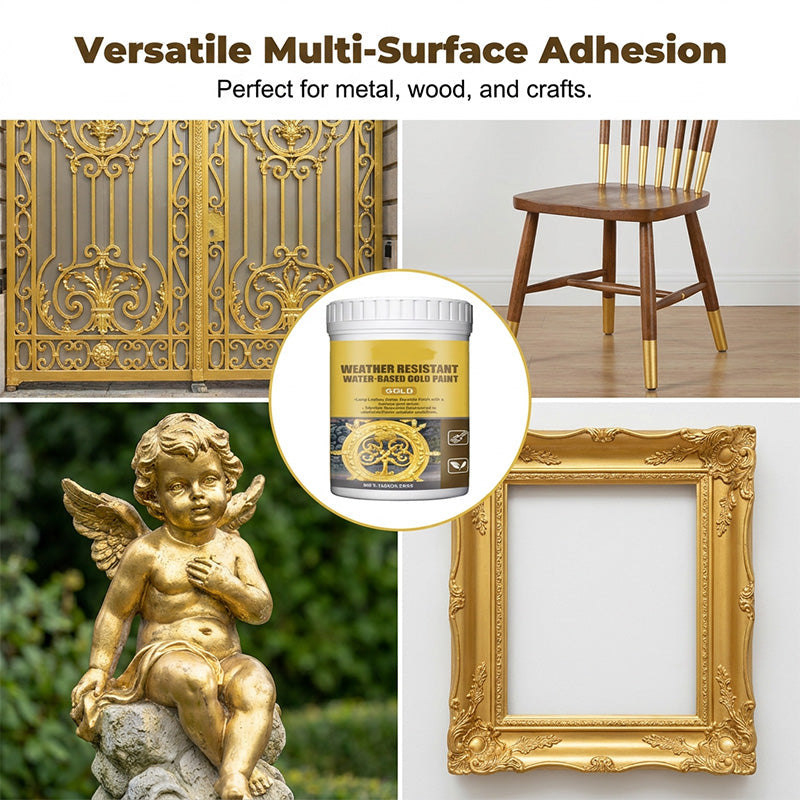 Peinture dorée à base d'eau, résistante aux intempéries