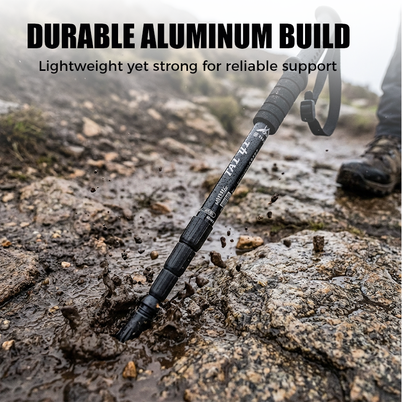 Bâton de randonnée réglable en alliage d'aluminium