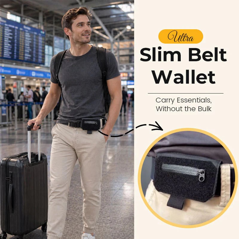 LIMITE 50% DE RÉDUCTION Portefeuille de Ceinture Ultra-fin, Léger, Sécurisé