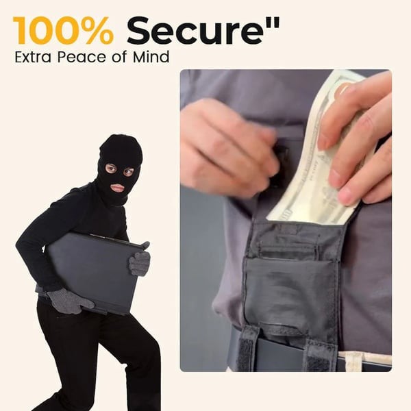 LIMITE 50% DE RÉDUCTION Portefeuille de Ceinture Ultra-fin, Léger, Sécurisé