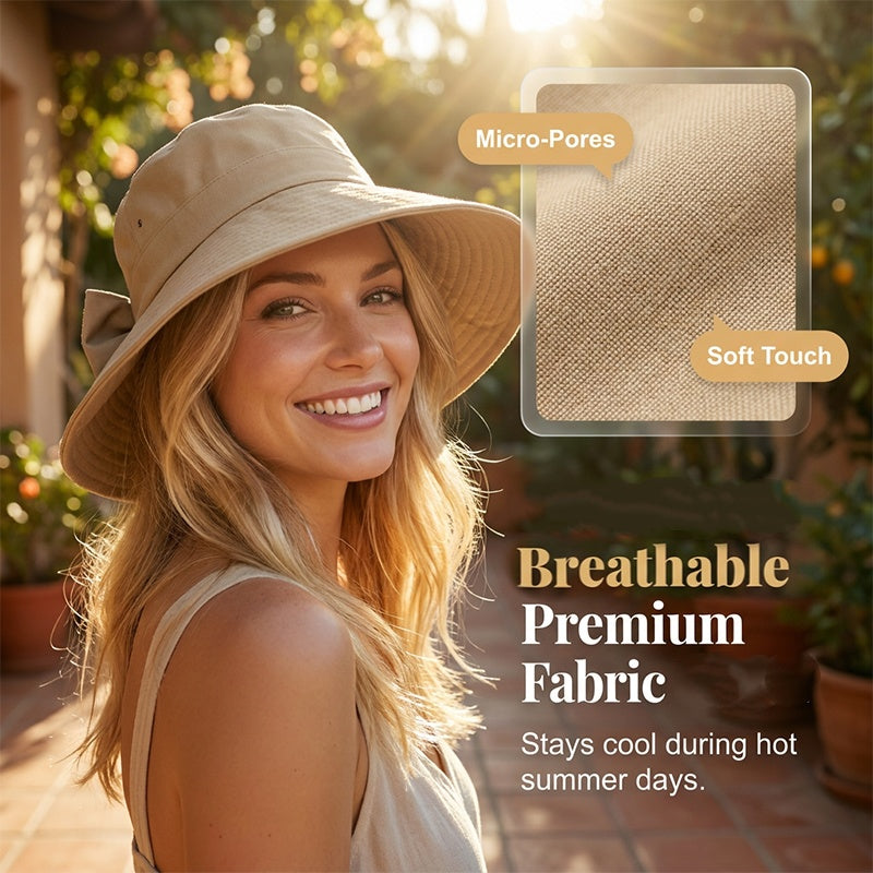 LIMITE 50% DE RÉDUCTION Chapeau de Soleil Femme à Bords Extra Larges, Couverture 360°, Flexible