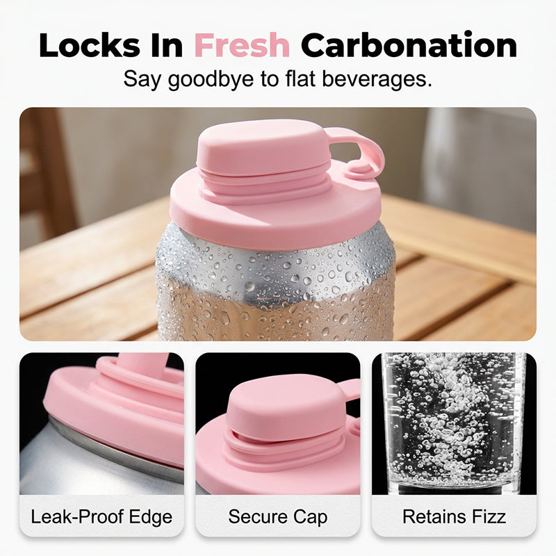 Égayez votre printemps avec un couvercle de canette en silicone avec paille, anti-déversement pour les canettes de boisson standard